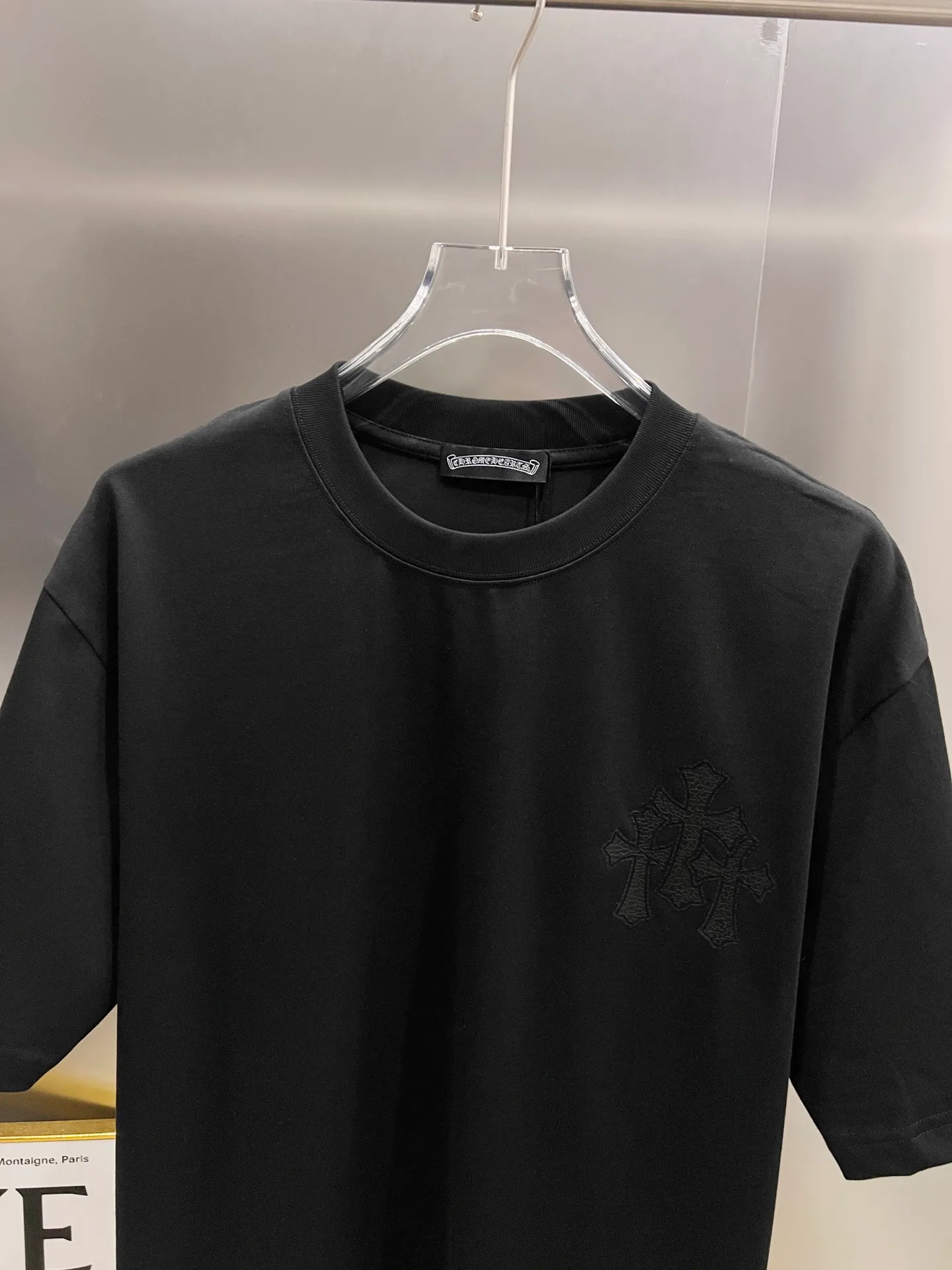 🅿️190 CH Crow 2025 Autumn and Winter New Short-sleeved T-shirt Cross foam design The real thing is great🔥Same size for men and women Loose version Size S M L XL XXL Five sizes Black White